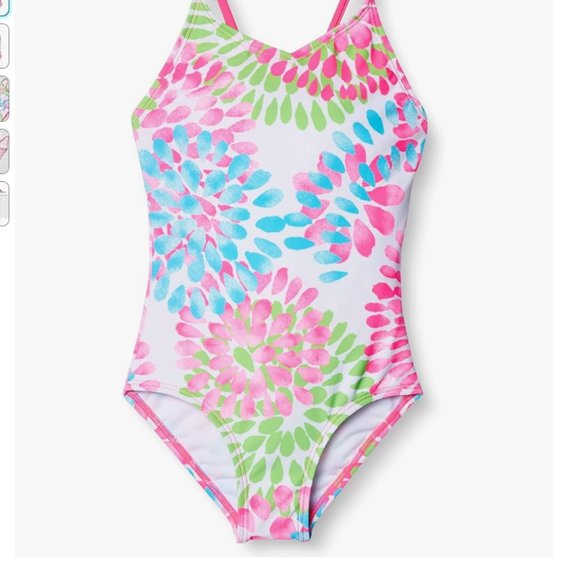Kanu Surf Girls' Daisy Beach Sport 1-Piece Swimsuit Size 14 00163 - Picture 1 of 3